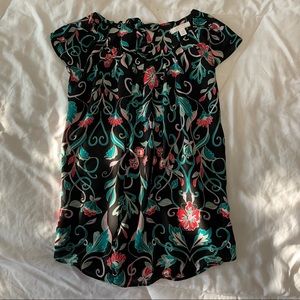 Sparkly Floral Blouse